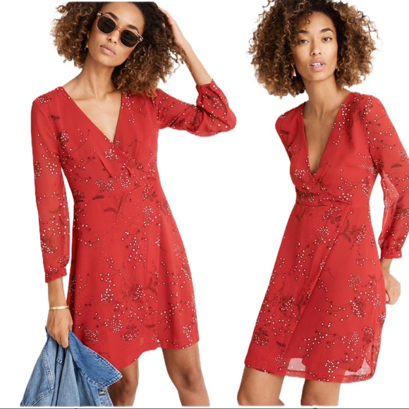 Madewell Dresses & Skirts - Madewell Hazelwood Wrap-Front Mini Dress 8
